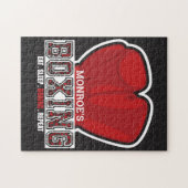 ネームパーソナライズされたボクサーボクシンググラブ賞戦闘機 ジグソーパズル (横)