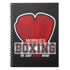ネームパーソナライズされたボクサーボクシンググラブ賞戦闘機 ノートブック