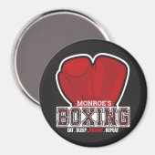 ネームパーソナライズされたボクサーボクシンググラブ賞戦闘機 マグネット (正面/裏面)