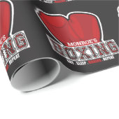 ネームパーソナライズされたボクサーボクシンググラブ賞戦闘機 ラッピングペーパー (ロールコーナー)