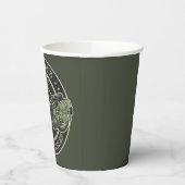 ネームパーソナライズされたレトロ軍隊バイクバイクもしくは自転車に乗る人 紙コップ (左)