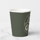 ネームパーソナライズされたレトロ軍隊バイクバイクもしくは自転車に乗る人 紙コップ (右)