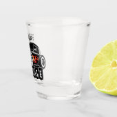 ネームパーソナライズされたレーシングフレイムガレ改造ージ ショットグラス (右)