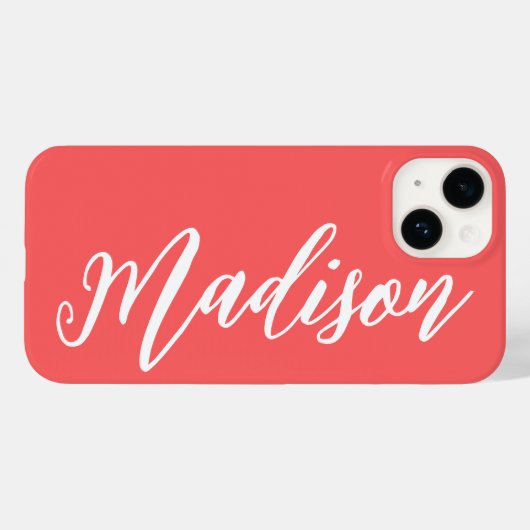 ネームパーソナライズされた名前をカスタムするサンゴ誕生日ギフト Case-Mate iPhoneケース (裏面 (横))