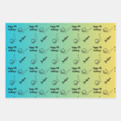 ネームパーソナライズされた気持ちスポーツテーマゴルフ ラッピングペーパーシート (正面3)