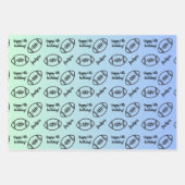 ネームパーソナライズされた気持ちスポーツテーマサッカー ラッピングペーパーシート (正面2)