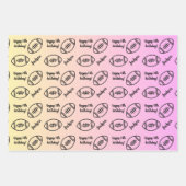 ネームパーソナライズされた気持ちスポーツテーマサッカー ラッピングペーパーシート (正面)