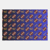 ネームパーソナライズされた気持ちスポーツテーマサッカー ラッピングペーパーシート (正面2)