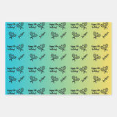 ネームパーソナライズされた気持ちスポーツテーマテニス ラッピングペーパーシート (正面3)