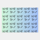 ネームパーソナライズされた気持ちスポーツテーマテニス ラッピングペーパーシート (正面2)