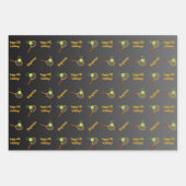 ネームパーソナライズされた気持ちスポーツテーマテニス ラッピングペーパーシート (正面3)