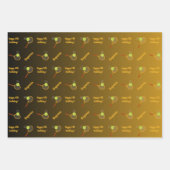 ネームパーソナライズされた気持ちスポーツテーマテニス ラッピングペーパーシート (正面)