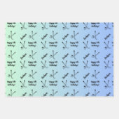 ネームパーソナライズされた気持ちスポーツテーマホッケー ラッピングペーパーシート (正面2)