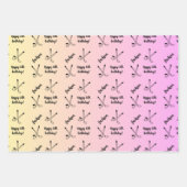 ネームパーソナライズされた気持ちスポーツテーマホッケー ラッピングペーパーシート (正面)