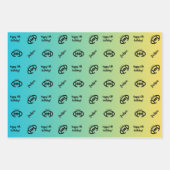 ネームパーソナライズされた気持ちスポーツテーマラグビー ラッピングペーパーシート (正面3)