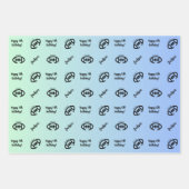 ネームパーソナライズされた気持ちスポーツテーマラグビー ラッピングペーパーシート (正面2)