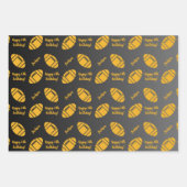 ネームパーソナライズされた気持ちスポーツテーマラグビー ラッピングペーパーシート (正面3)