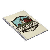 ネームパーソナライズされた素朴ファームハウスオールドウィンドミル ノートブック (右側)