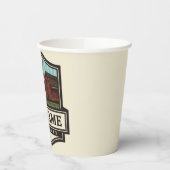 ネームパーソナライズされた素朴ファームハウスオールドウィンドミル 紙コップ (左)