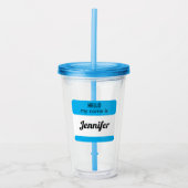 ネームパーソナライズされた結婚ズファミリーバケーション懇親会 アクリルタンブラー (正面)