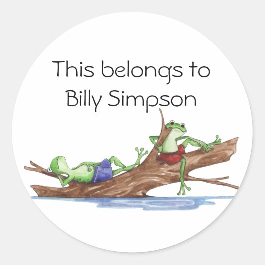 ネームブックのプレート ラウンドシール (正面)