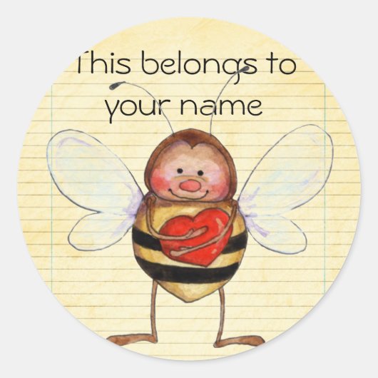 ネームブックのプレート ラウンドシール (正面)