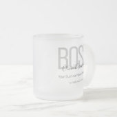 ネームブラックグレーボス フロストグラスマグカップ (正面右)