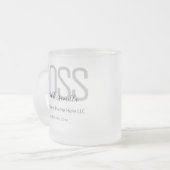 ネームブラックグレーボス フロストグラスマグカップ (正面左)