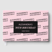 ネームブラック赤面ピンク誕生日 ゲストブック (正面)