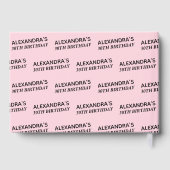 ネームブラック赤面ピンク誕生日 ゲストブック (裏面)