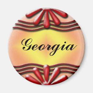 ネームプレートの赤 マグネット