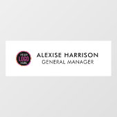 ネームプレート オフィスドア ビジネス ロゴ モダン ホワイト ウィンドウサイン (シート)