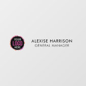 ネームプレート オフィスドア ビジネス ロゴ モダン ホワイト ウィンドウサイン (シート)