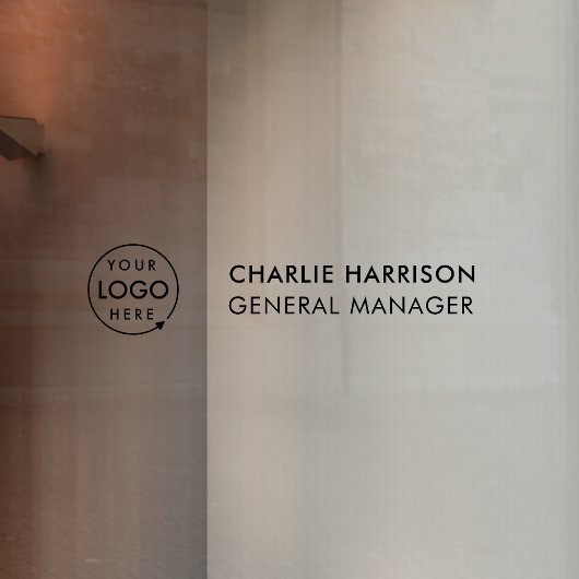 ネームプレート | ガラスドア ビジネス ロゴ 透明 ウィンドウサイン