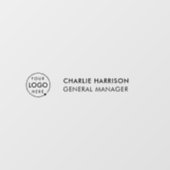 ネームプレート | ガラスドア ビジネス ロゴ 透明 ウィンドウサイン (シート)