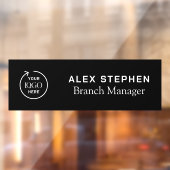 ネームプレート | ビジネス ロゴ ブラック ウィンドウサイン (シート2)