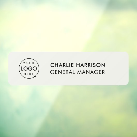 ネームプレート |プロフェッショナルビジネスのロゴグレー ウィンドウサイン (シート3)