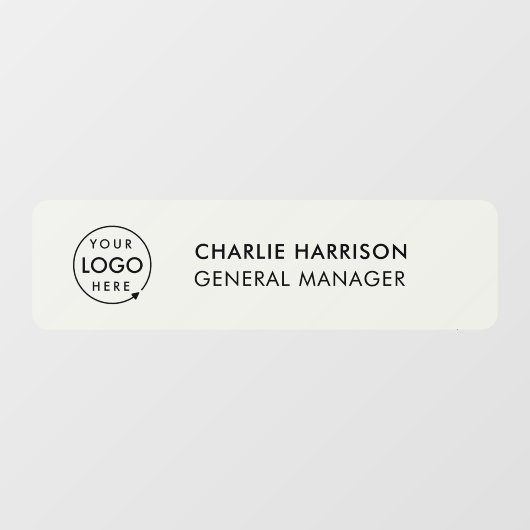 ネームプレート |プロフェッショナルビジネスのロゴグレー ウィンドウサイン (シート)