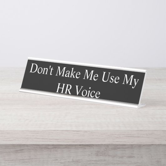 ネームプレート- HR音声を使わせない、 デスクネームプレート (正面)