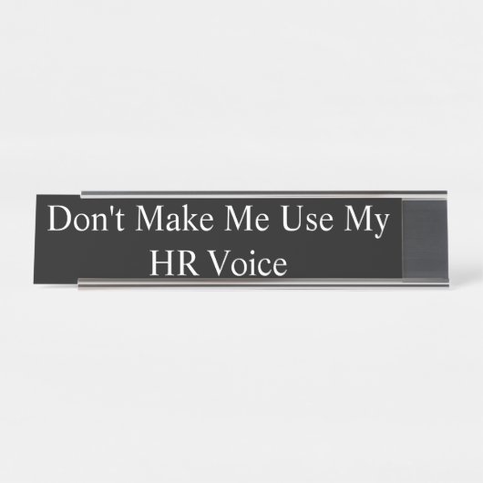 ネームプレート- HR音声を使わせない、 デスクネームプレート (正面)