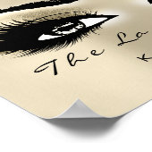 ネームメイクアップ美しいスタジオラッシュズサロンアイボリー ポスター (角)