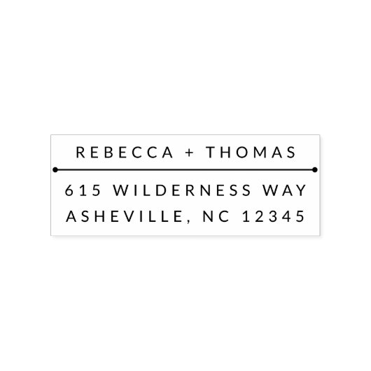 ネームモダンズ結婚・カップル差出人住所 ラバースタンプ (インプリント)