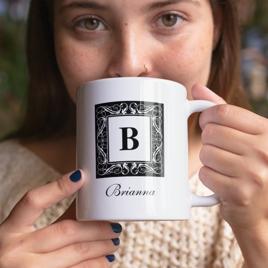 ネームモノグラムレガルスタイルマグ コーヒーマグカップ