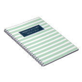 ネームユニークミントグリーンホワイトドットカスタム ノートブック (右側)