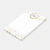 ネームレター金ゴールド紙吹雪モノグラム ポストイット (アングル)