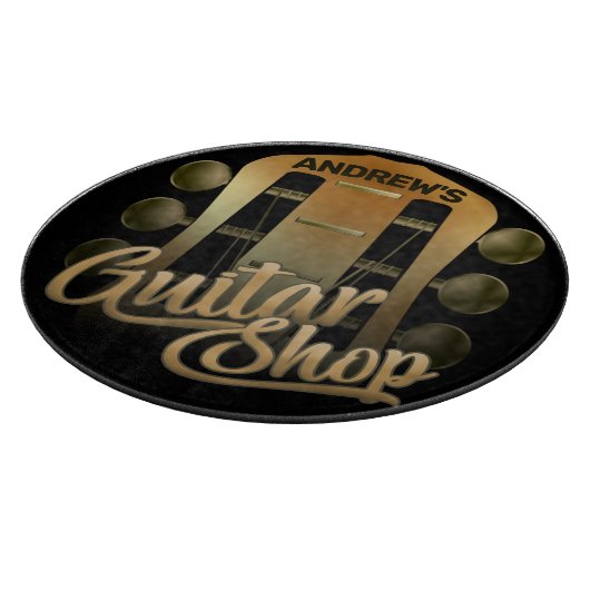 ネームロパーソナライズされたックミュージックギターショップミュージシャン カッティングボード (角)