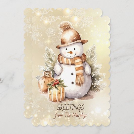 ネーム一家のホリデーカード より シーズンカード (正面/裏面)