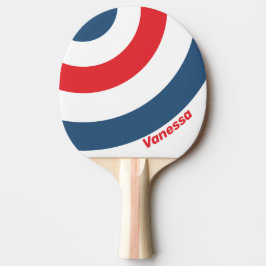 ネーム入りポストマン風シンプルストライプ卓球ラケット 卓球ラケット