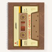 ネーム入り90年代レトロカセットテープ ノートブック (正面)