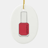 ネーム爪、 ネイルポーランドボトル セラミックオーナメント (正面)